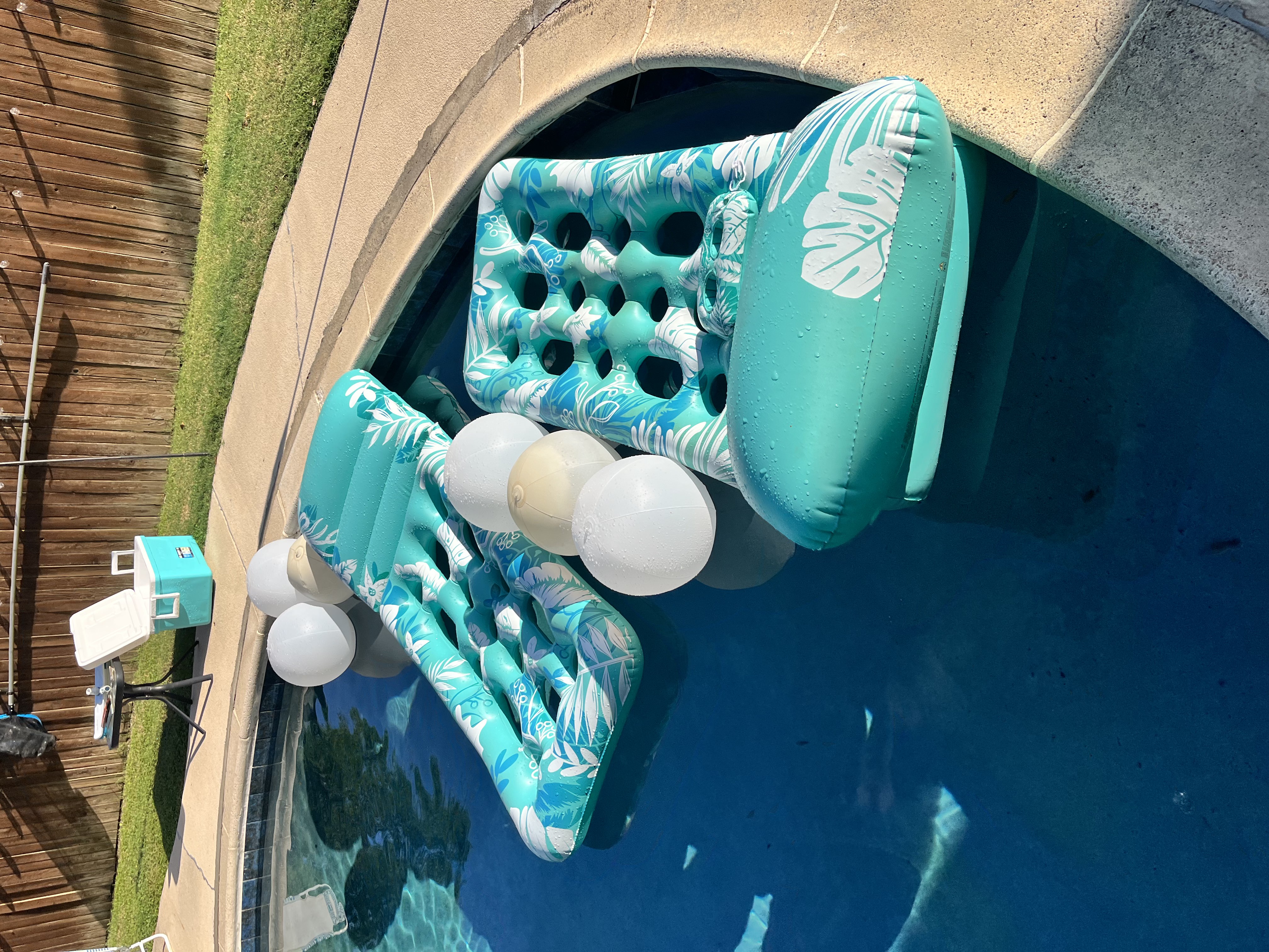 Swim-ready backyard pool in Mansfield TX with clear water after Lonestar weekly pool cleaning service